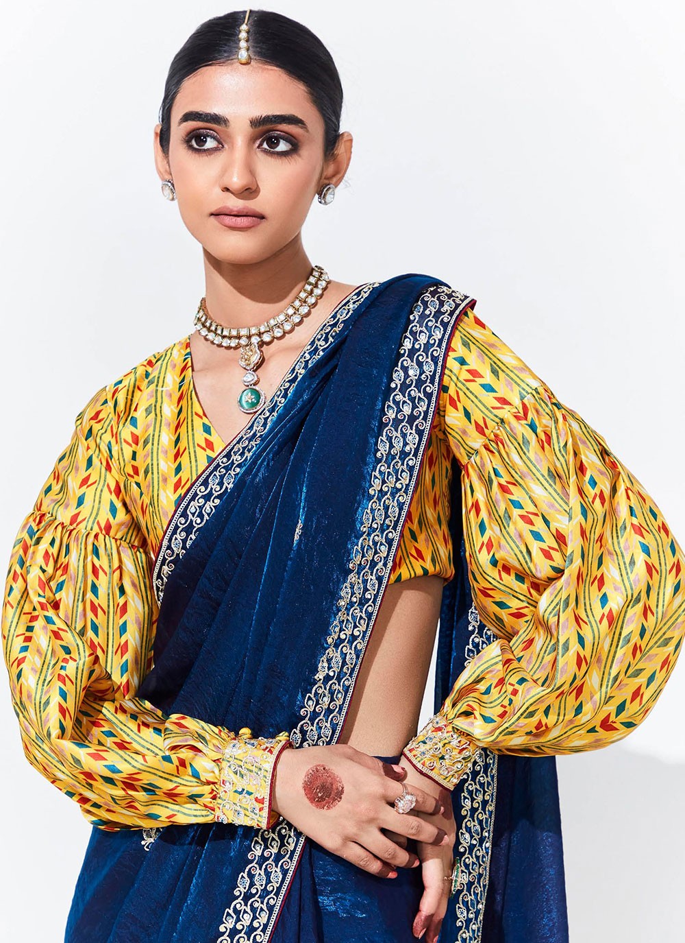 Classic Embroidered Organza Saree - S7248