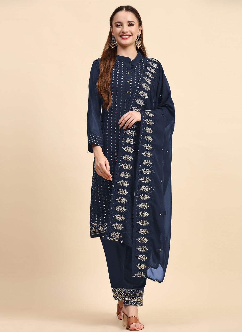 Faux Georgette Salwar Suit - T1503