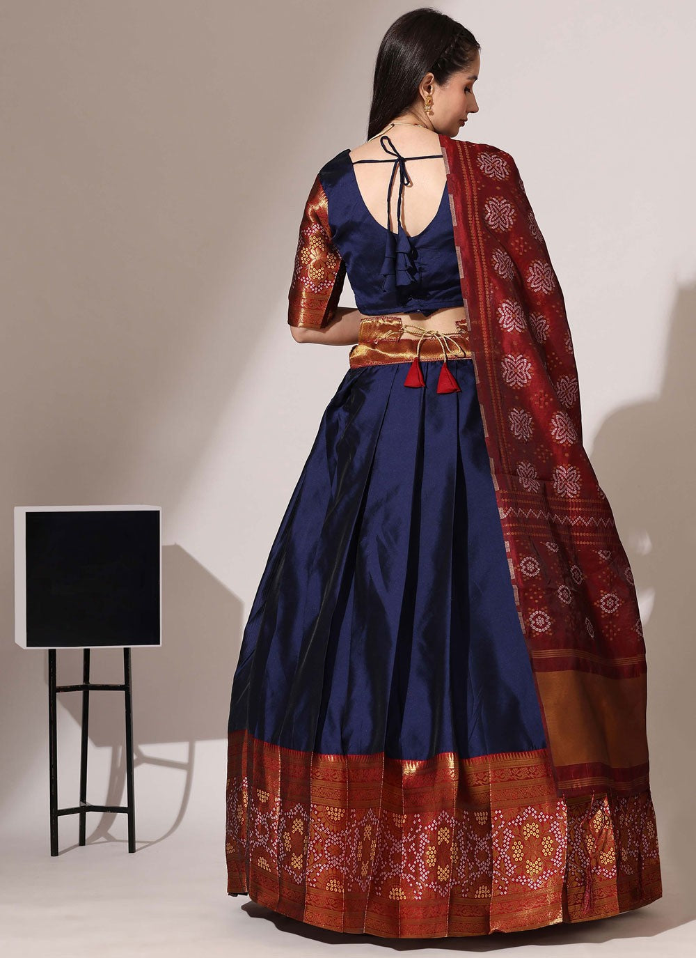 Weaving Zari Silk A - Line Lehenga - L2966
