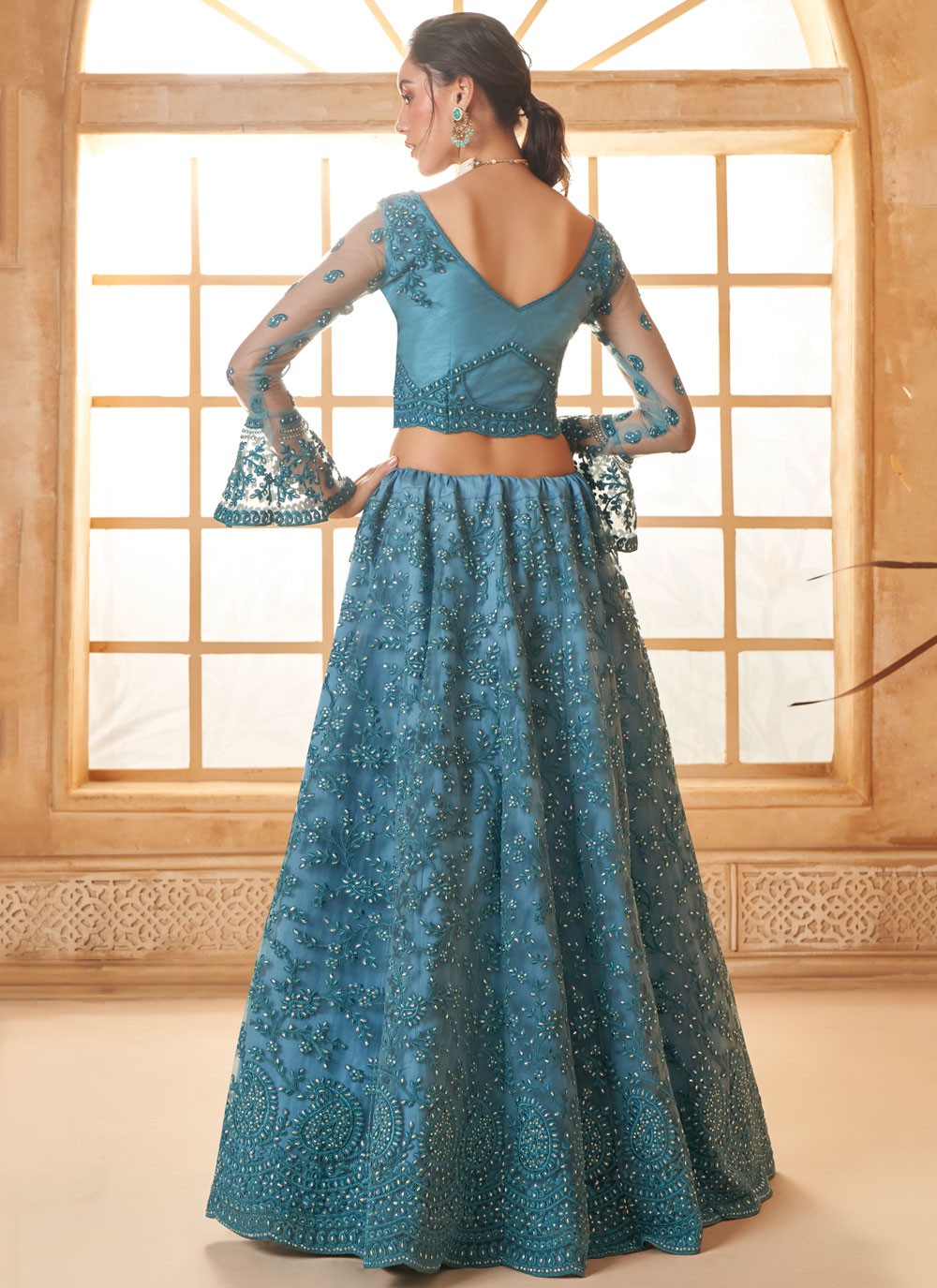 Cord Net A - Line Lehenga - L2728