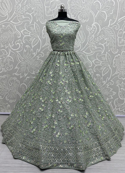 Diamond Net A - Line Lehenga - L2220