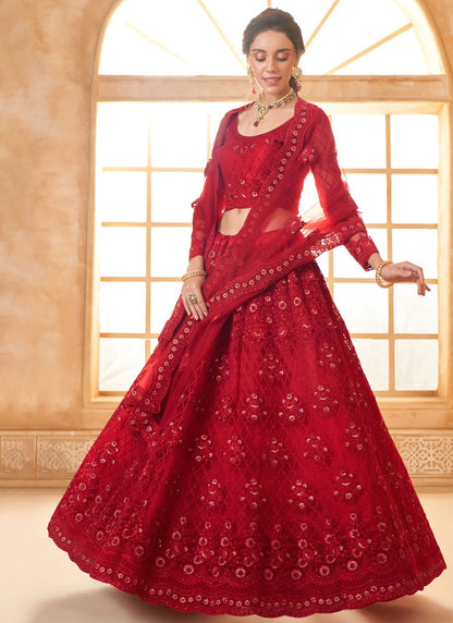 Cord Net A - Line Lehenga - L2719