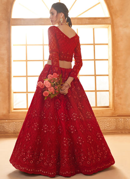 Cord Net A - Line Lehenga - L2719