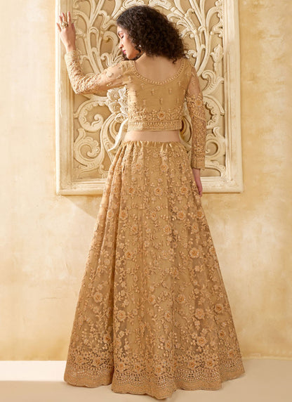 Cord Net A - Line Lehenga - L2858