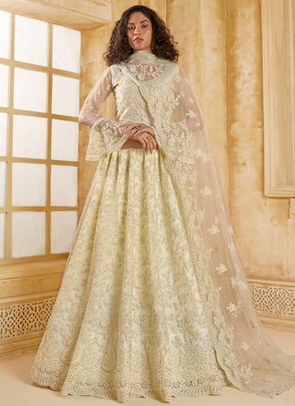 Cord Net A - Line Lehenga - L2858