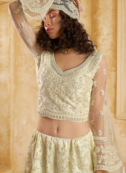 Cord Net A - Line Lehenga - L2858