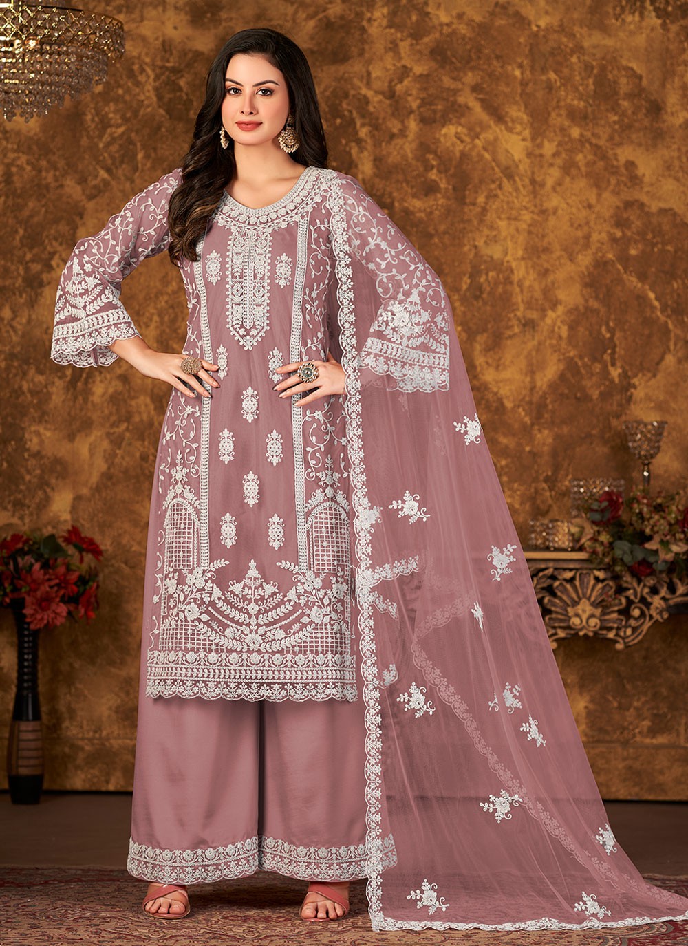 Net Salwar Suit - T851