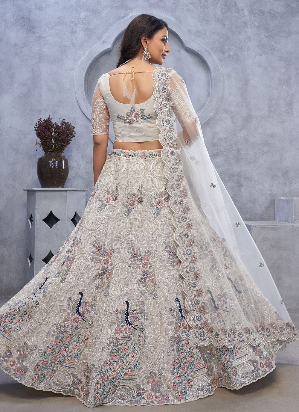 Embroidered Organza, Silk Lehenga - L3112