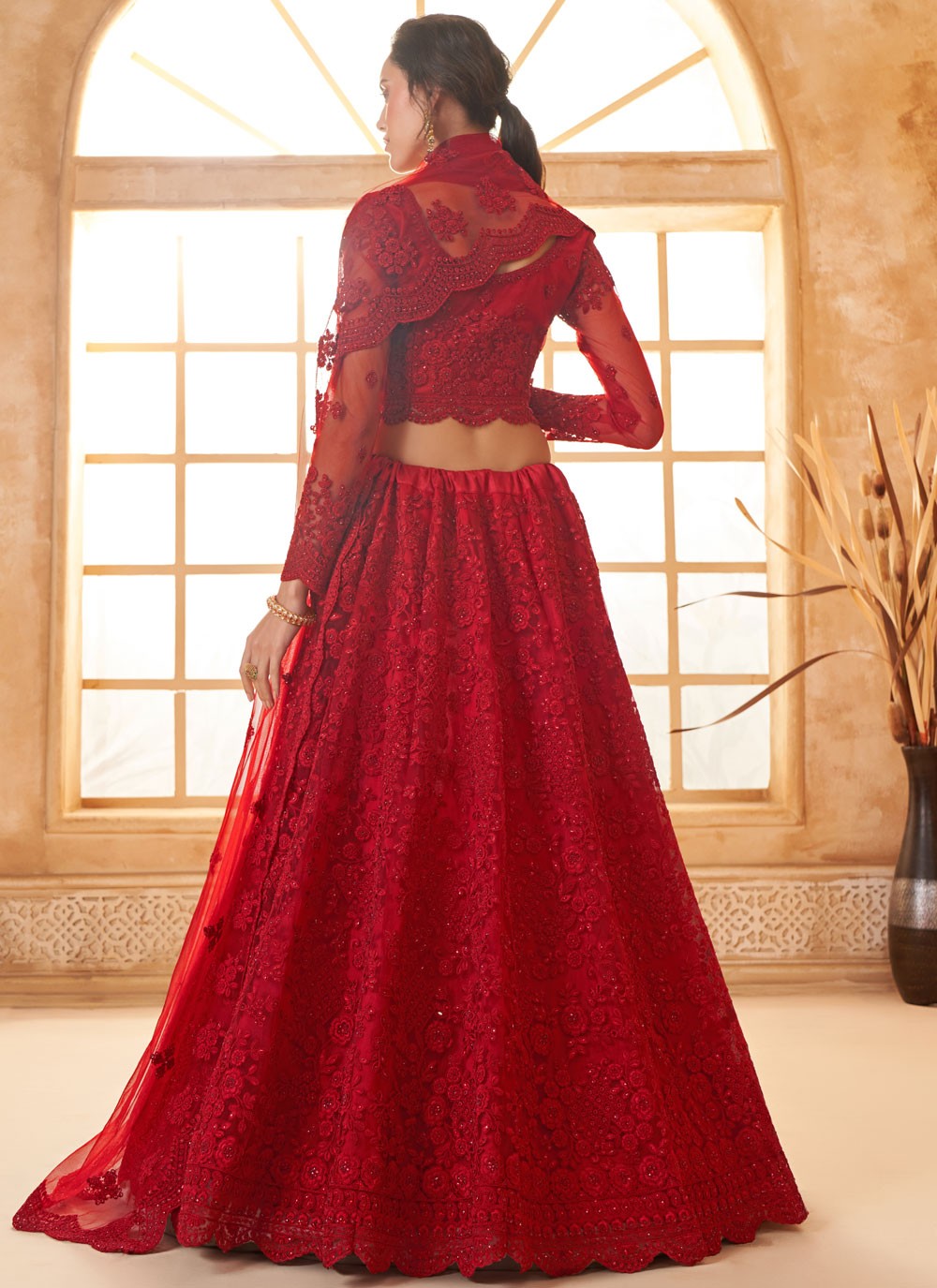 Cord Net A - Line Lehenga - L2719