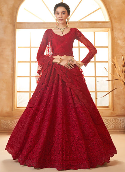 Cord Net A - Line Lehenga - L2719
