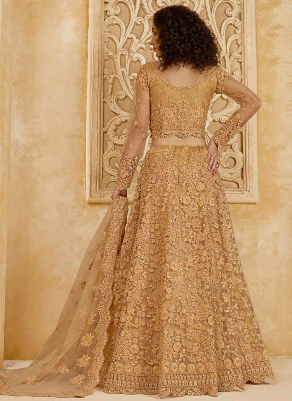 Cord Net A - Line Lehenga - L2858