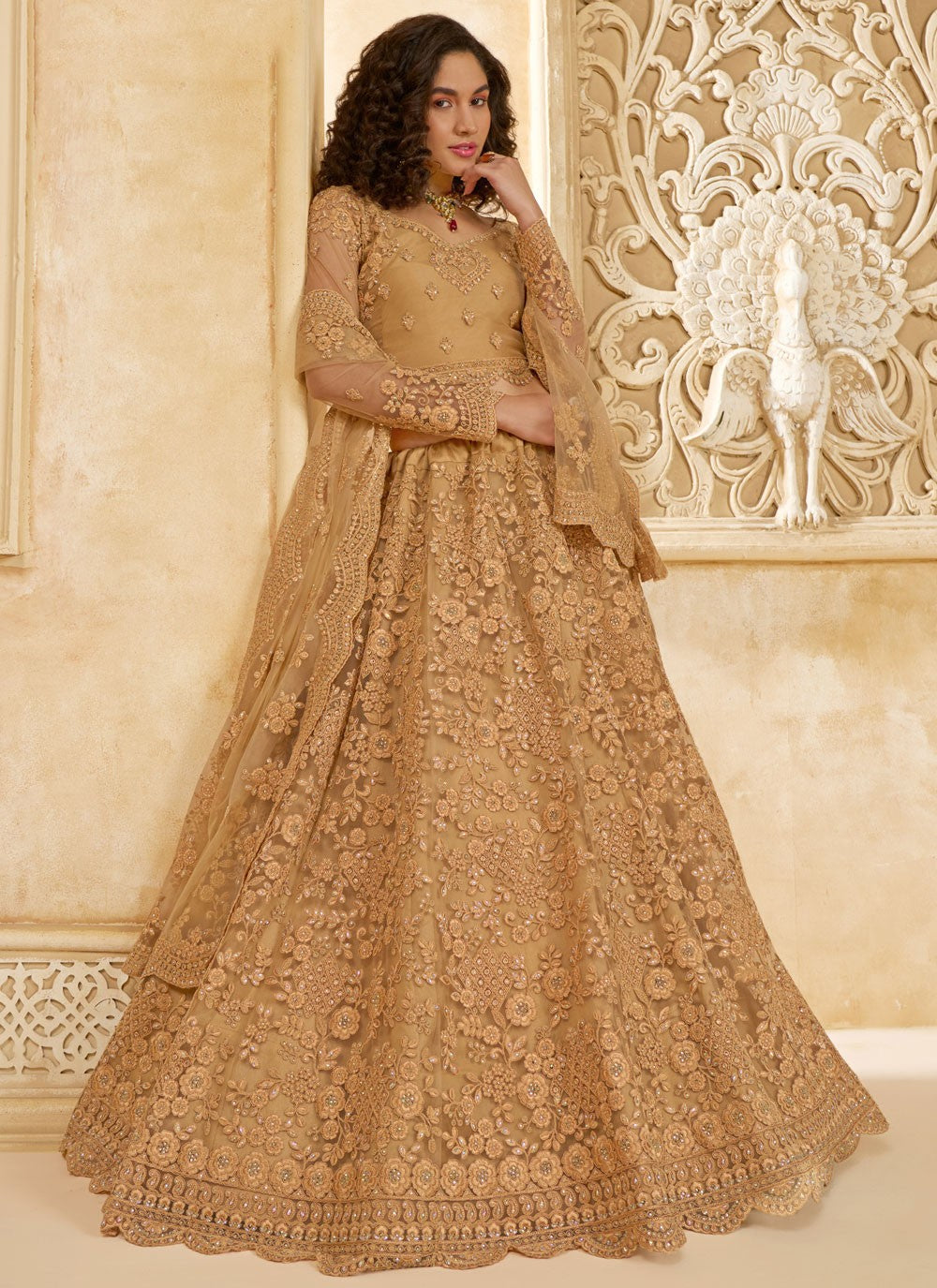 Cord Net A - Line Lehenga - L2858