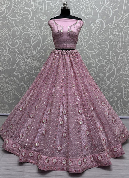 Dimond Net A - Line Lehenga - L2980