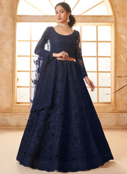 Cord Net A - Line Lehenga - L2728