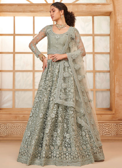 Cord Net A - Line Lehenga - L2719