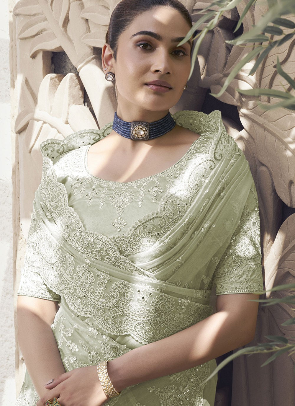 Classic Cord Fancy Fabric Saree - S8706