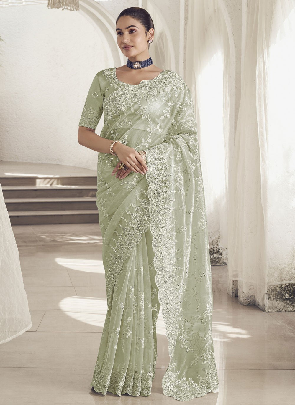 Classic Cord Fancy Fabric Saree - S8706