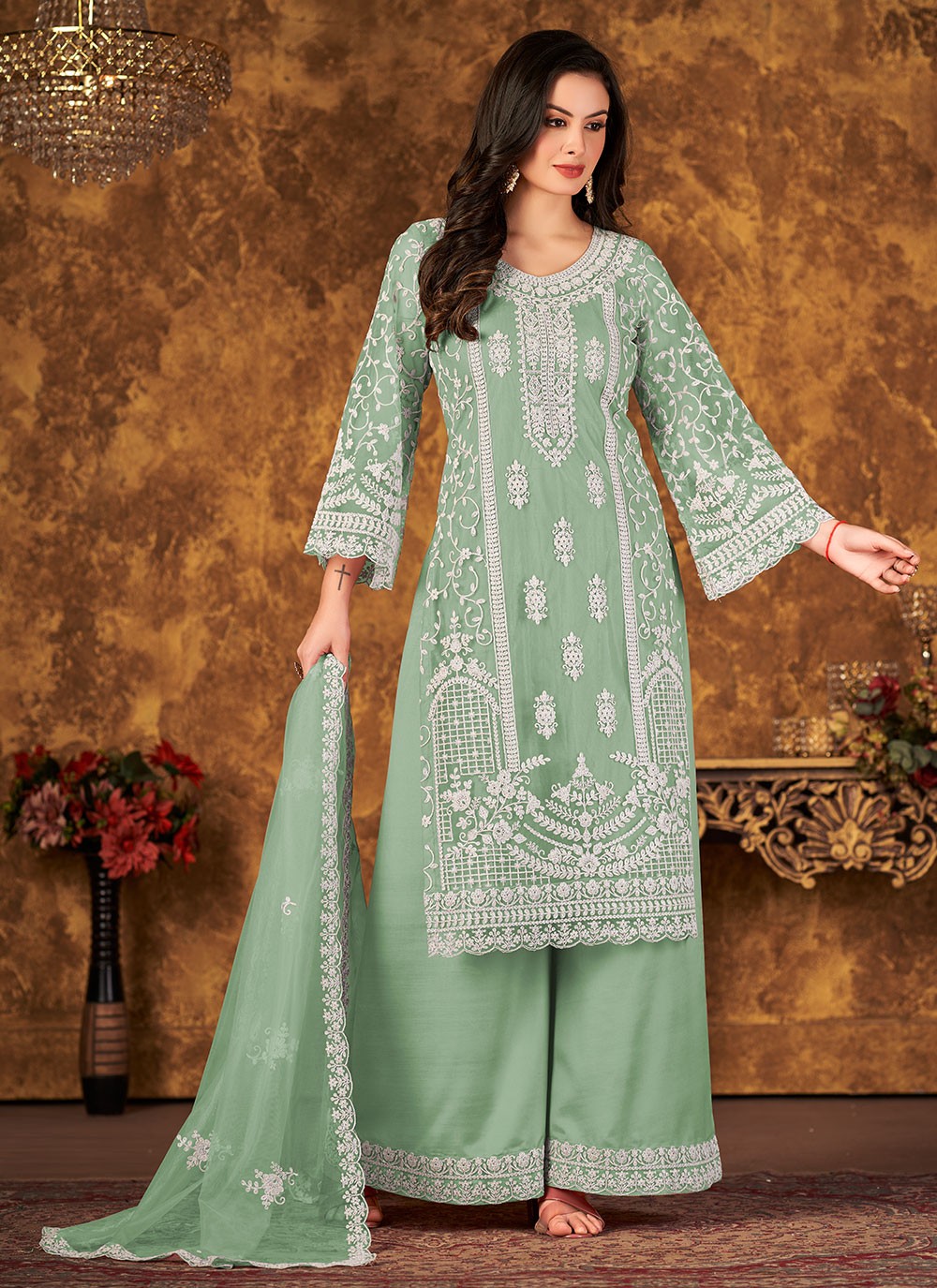 Net Salwar Suit - T851