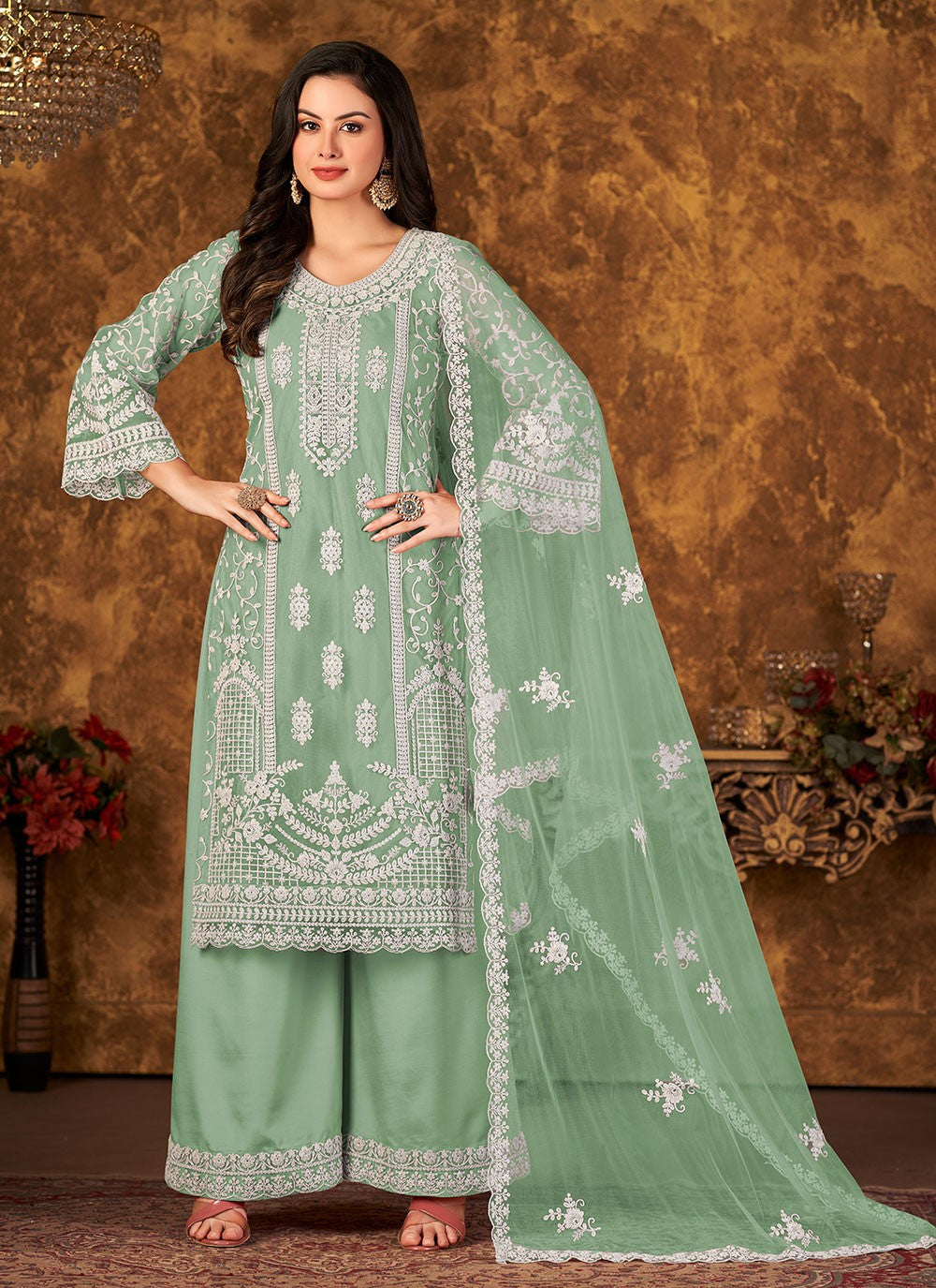 Net Salwar Suit - T851