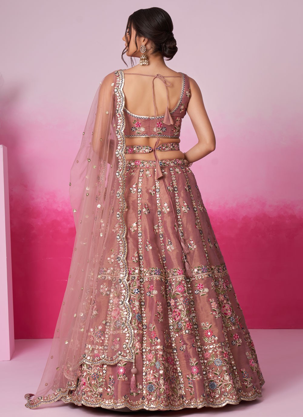 Embroidered Silk A - Line Lehenga - L2233