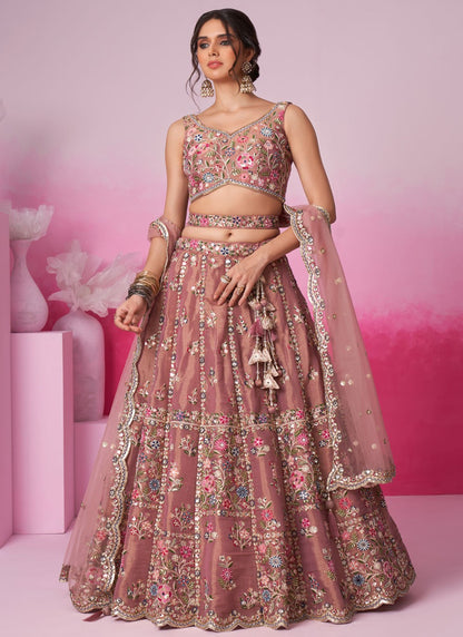 Embroidered Silk A - Line Lehenga - L2233
