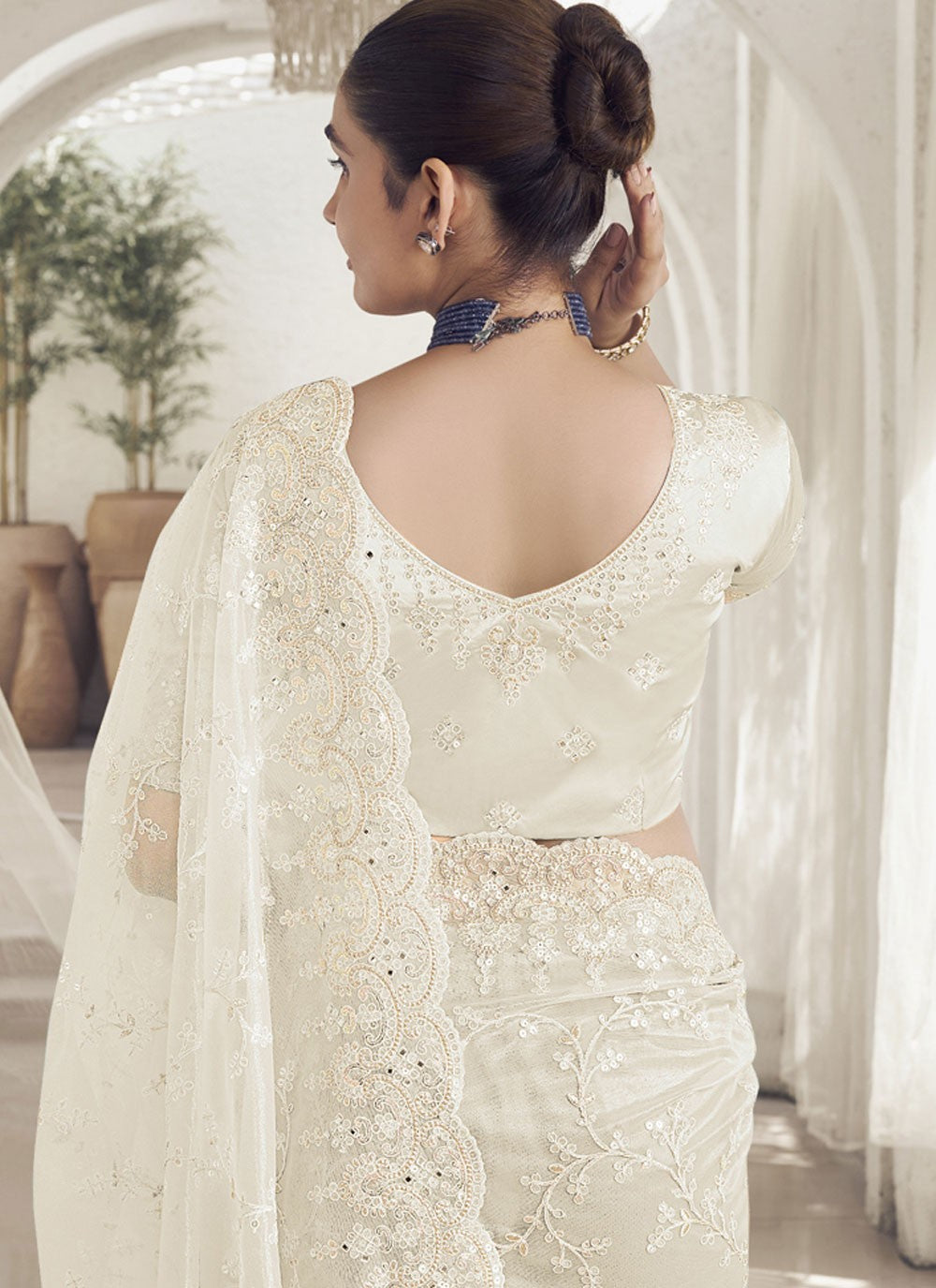 Classic Cord Fancy Fabric Saree - S8706