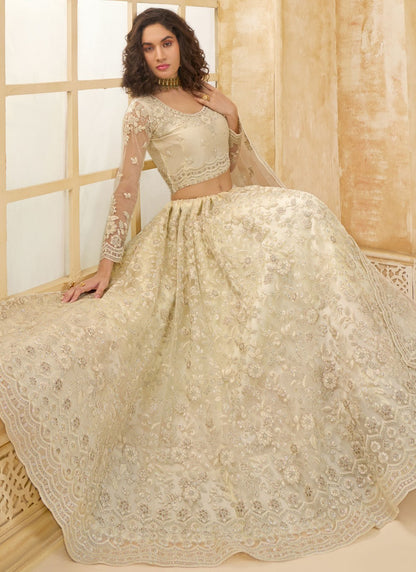 Cord Net A - Line Lehenga - L2858