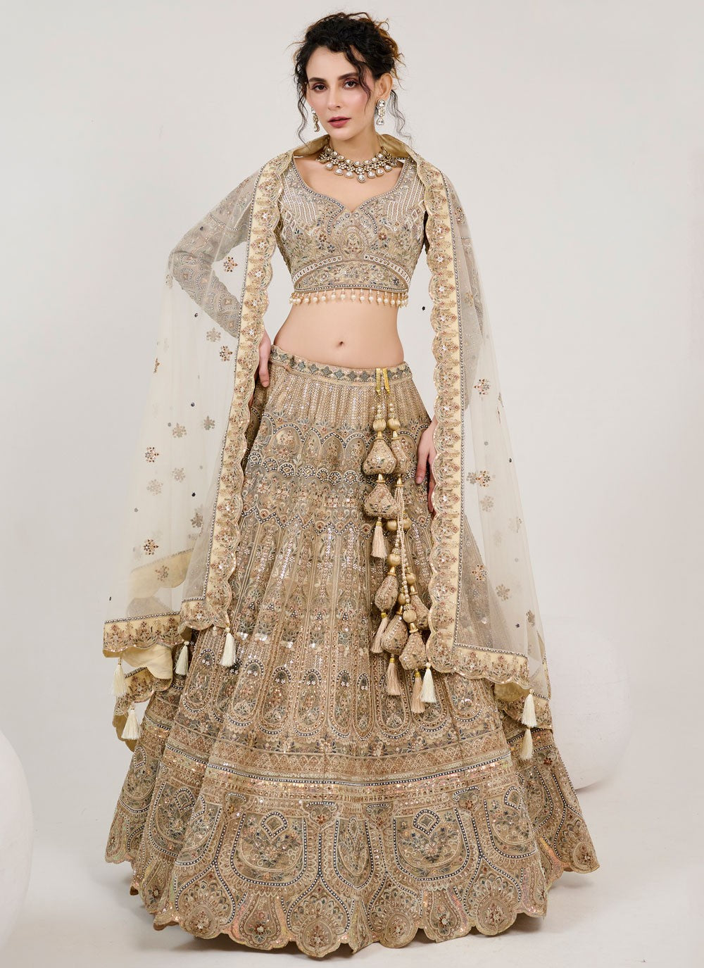 Embroidered Silk Readymade Lehenga Choli - L2801