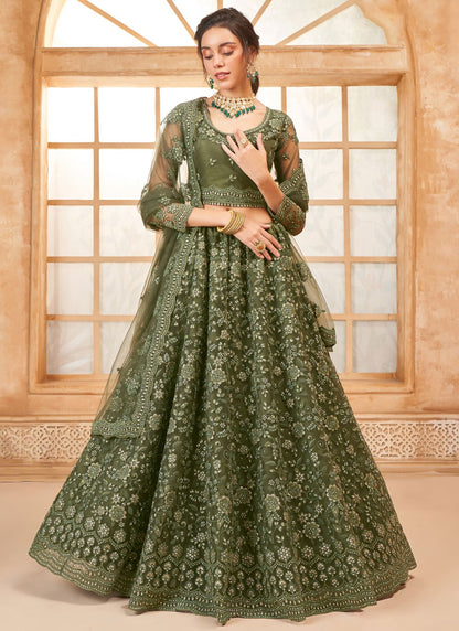 Cord Net A - Line Lehenga - L2719