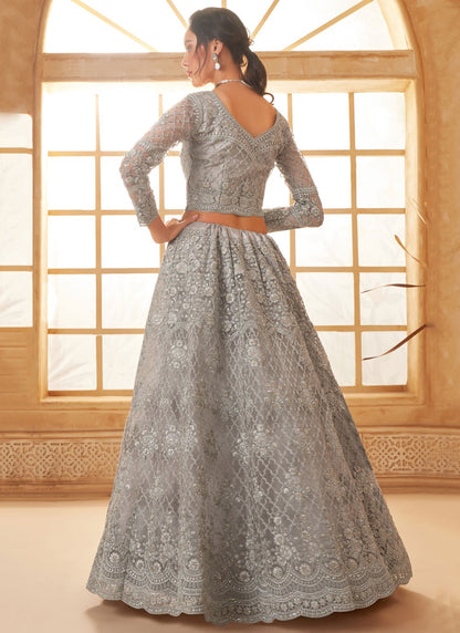 Cord Net A - Line Lehenga - L2719