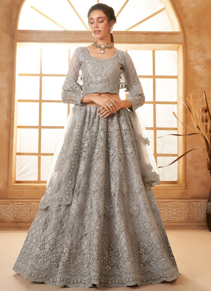 Cord Net A - Line Lehenga - L2719