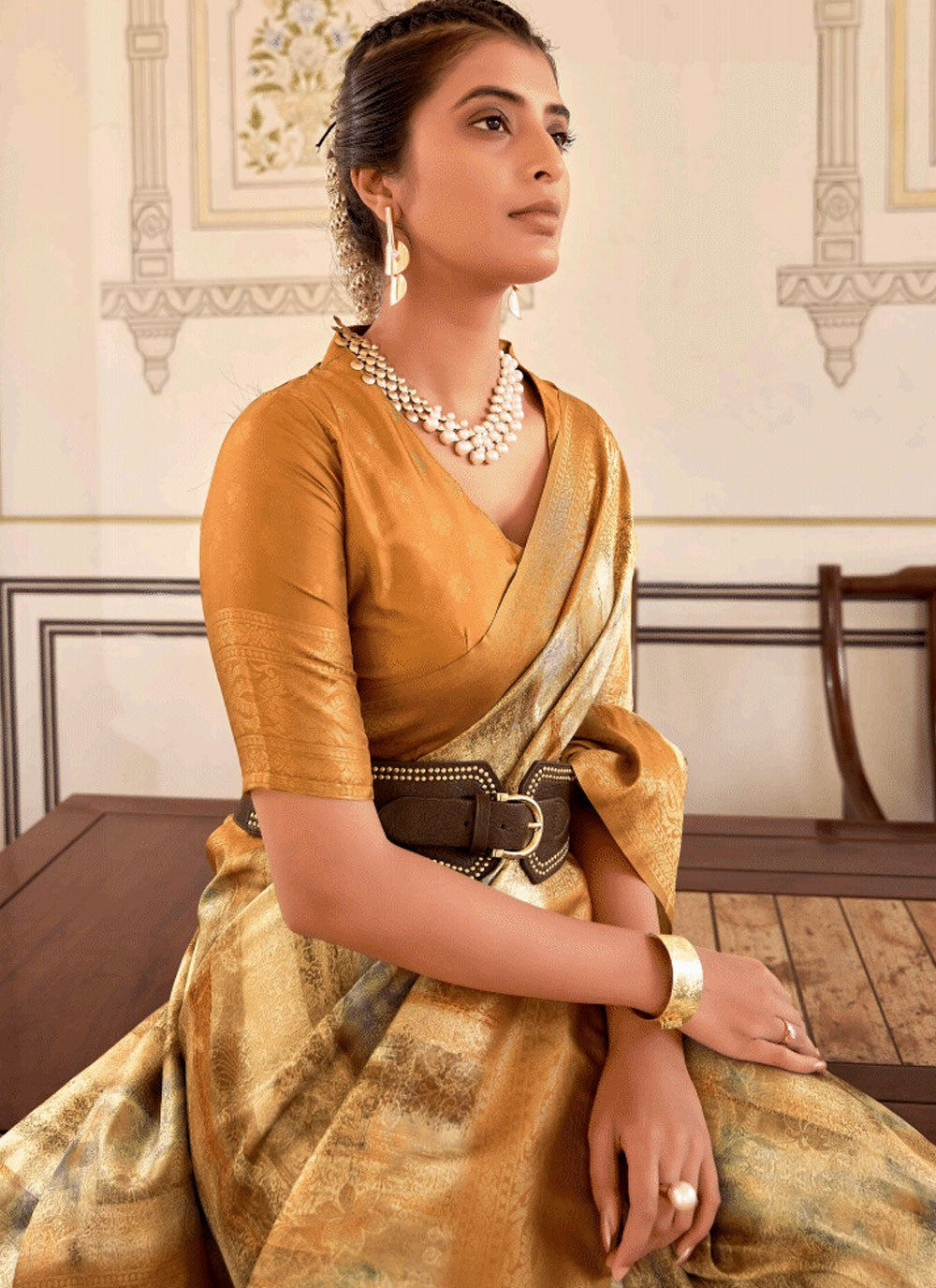 Classic Fancy Work Naylon Saree - S6349
