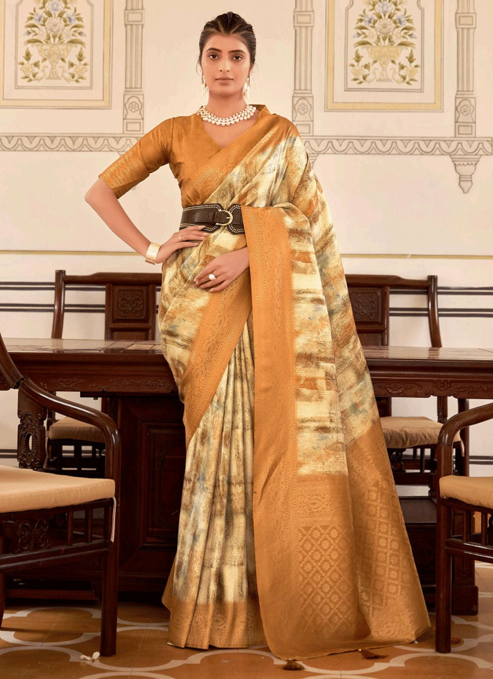 Classic Fancy Work Naylon Saree - S6349