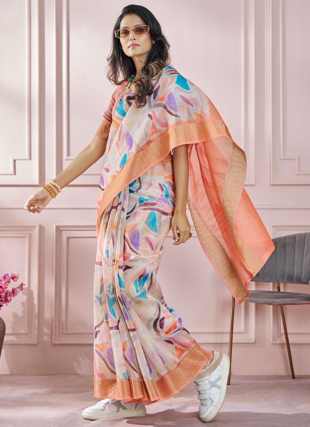 Classic Printed Silk Saree - S8693