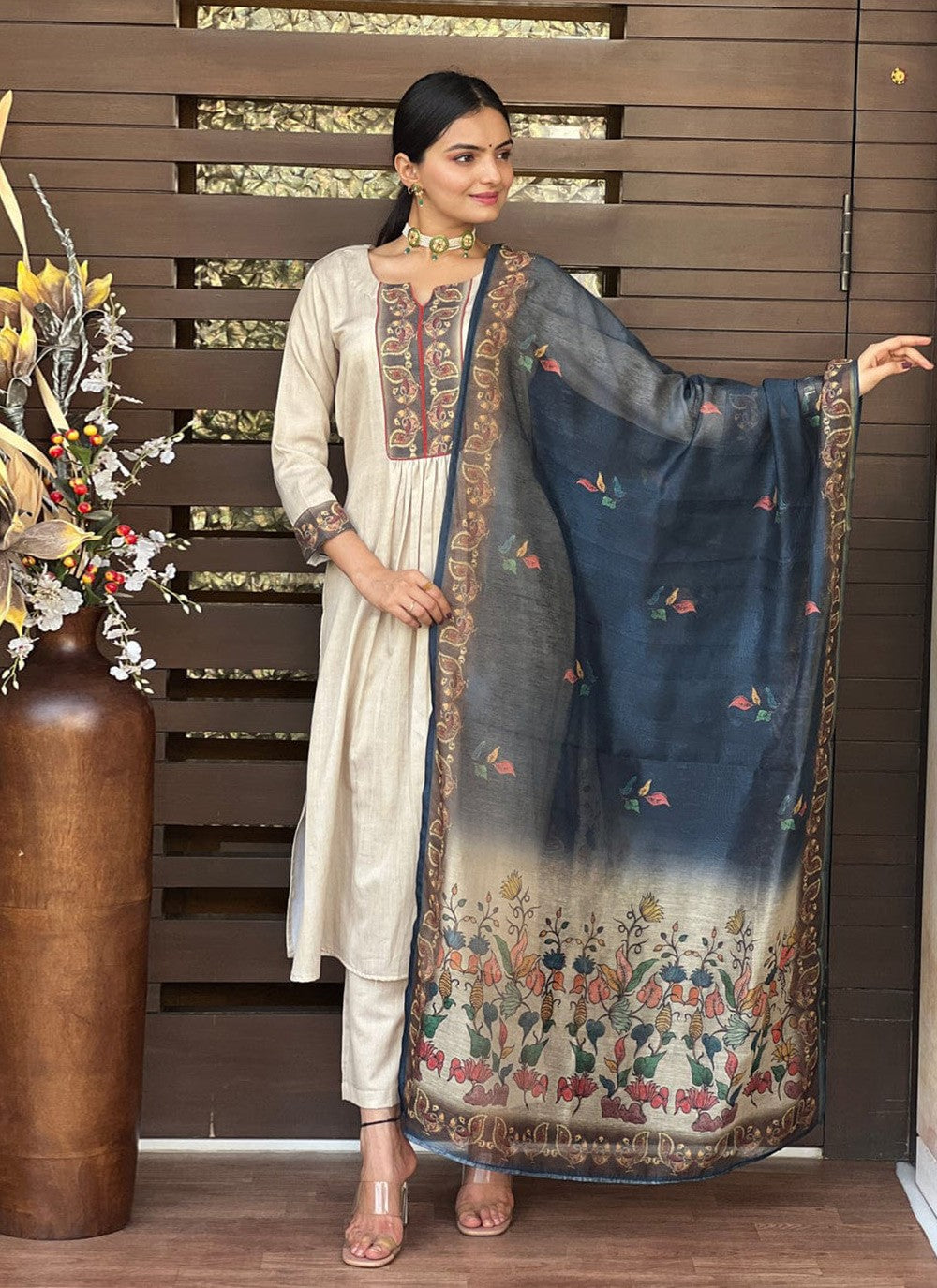 Digital Print Silk Salwar Suit - T4723