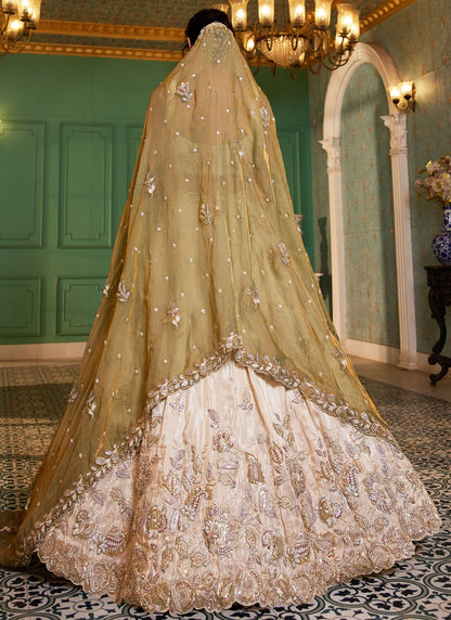 Tissue Engagement, Mehandi & Sangeet, Reception, Wedding A - Line Lehenga L3565