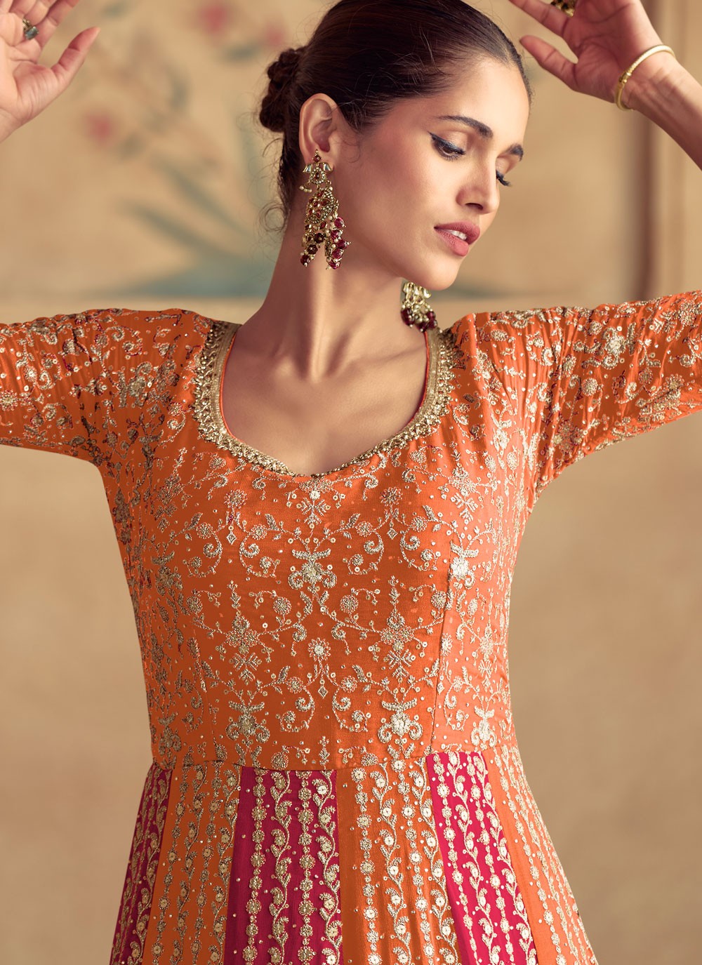 Embroidered Georgette Gown - G1863