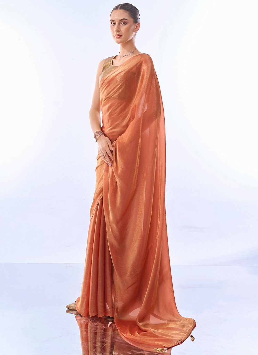 Classic Plain Silk Saree - S7896