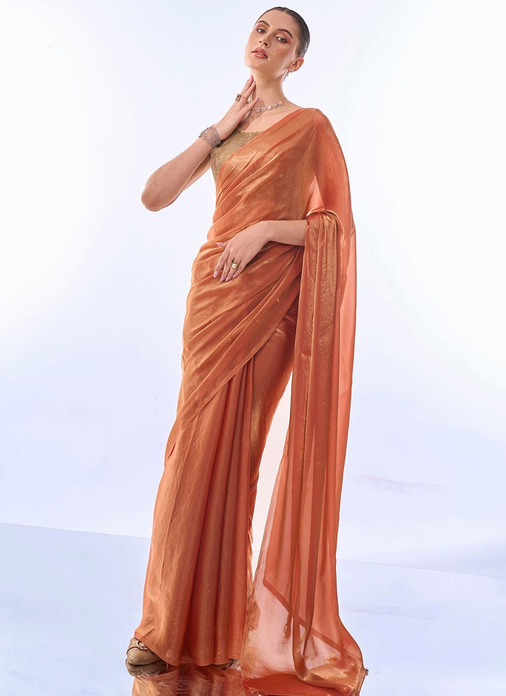 Classic Plain Silk Saree - S7896