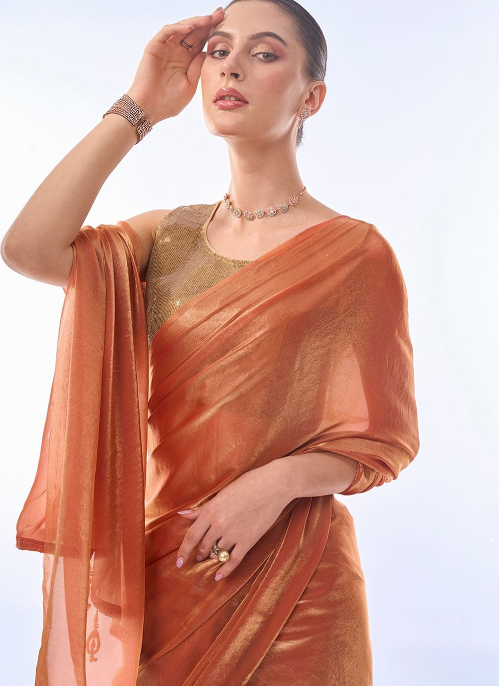 Classic Plain Silk Saree - S7896