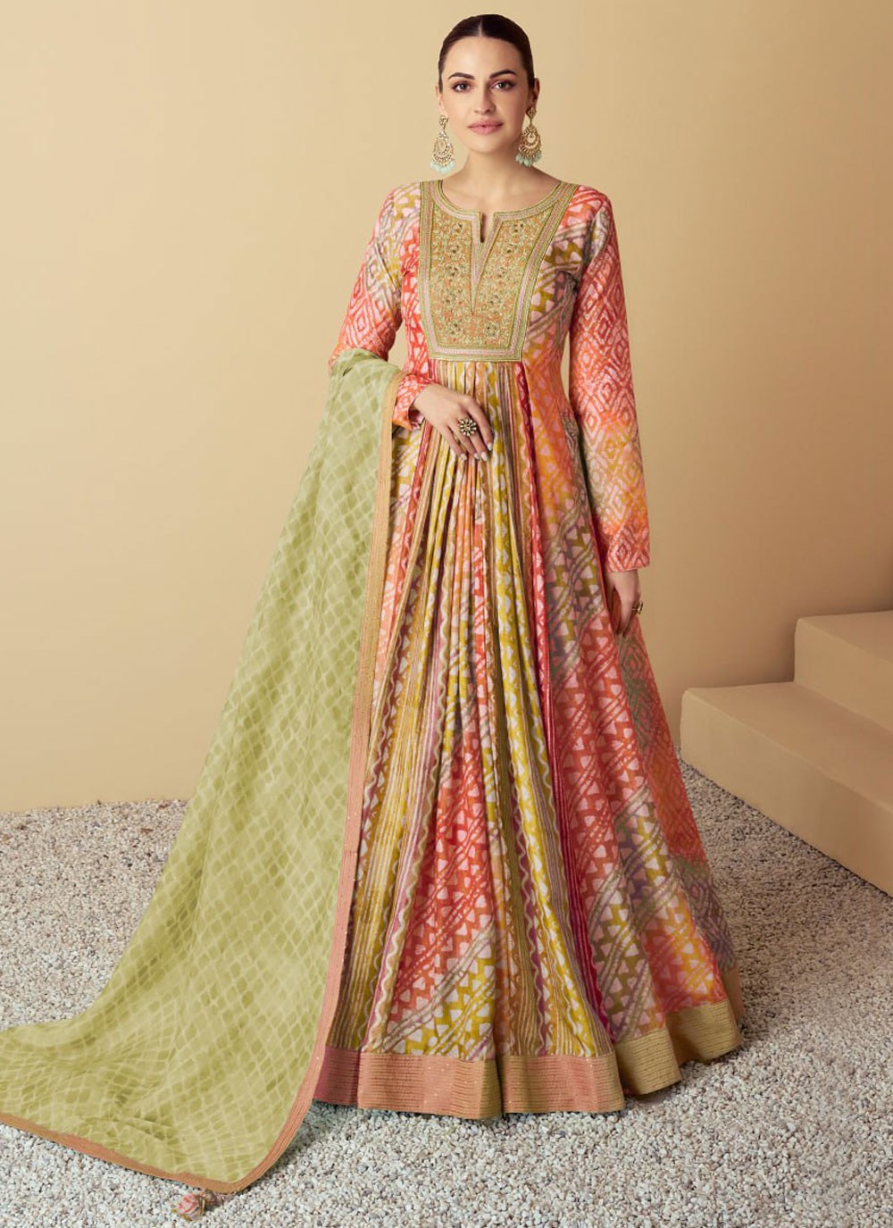 Embroidered Muslin Gown - G1797