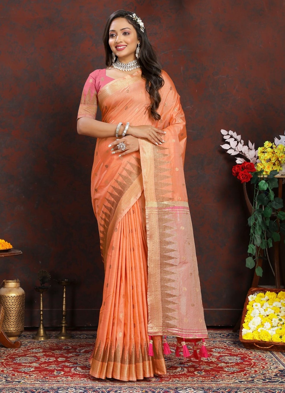 Trendy Weaving Zari Katan Silk Saree - S5296