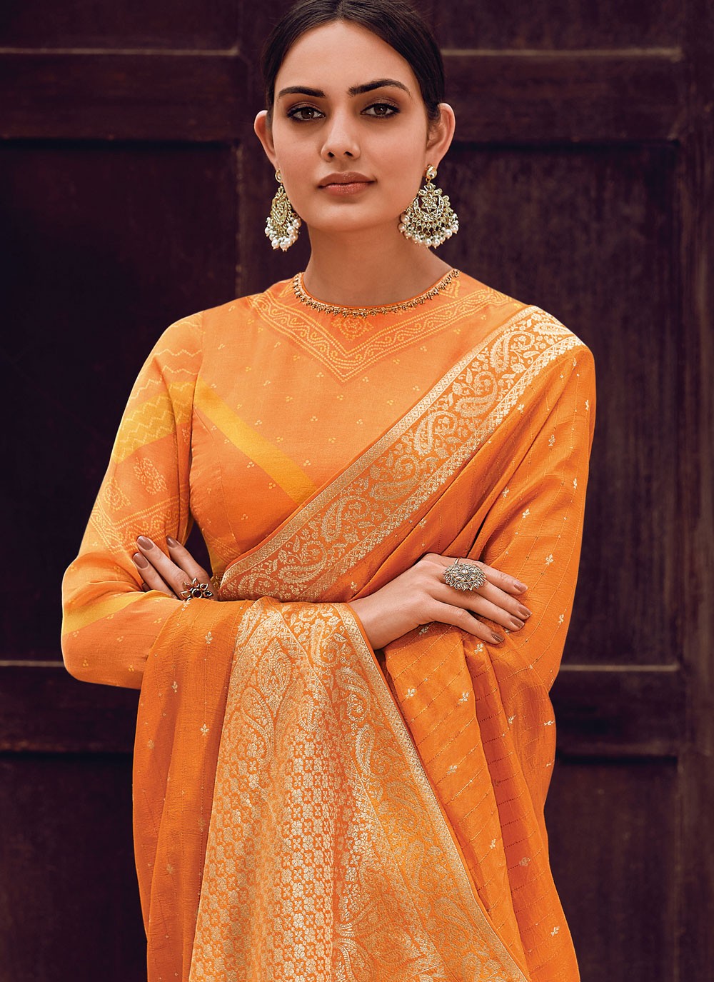 Classic Woven Viscose Saree - S4240