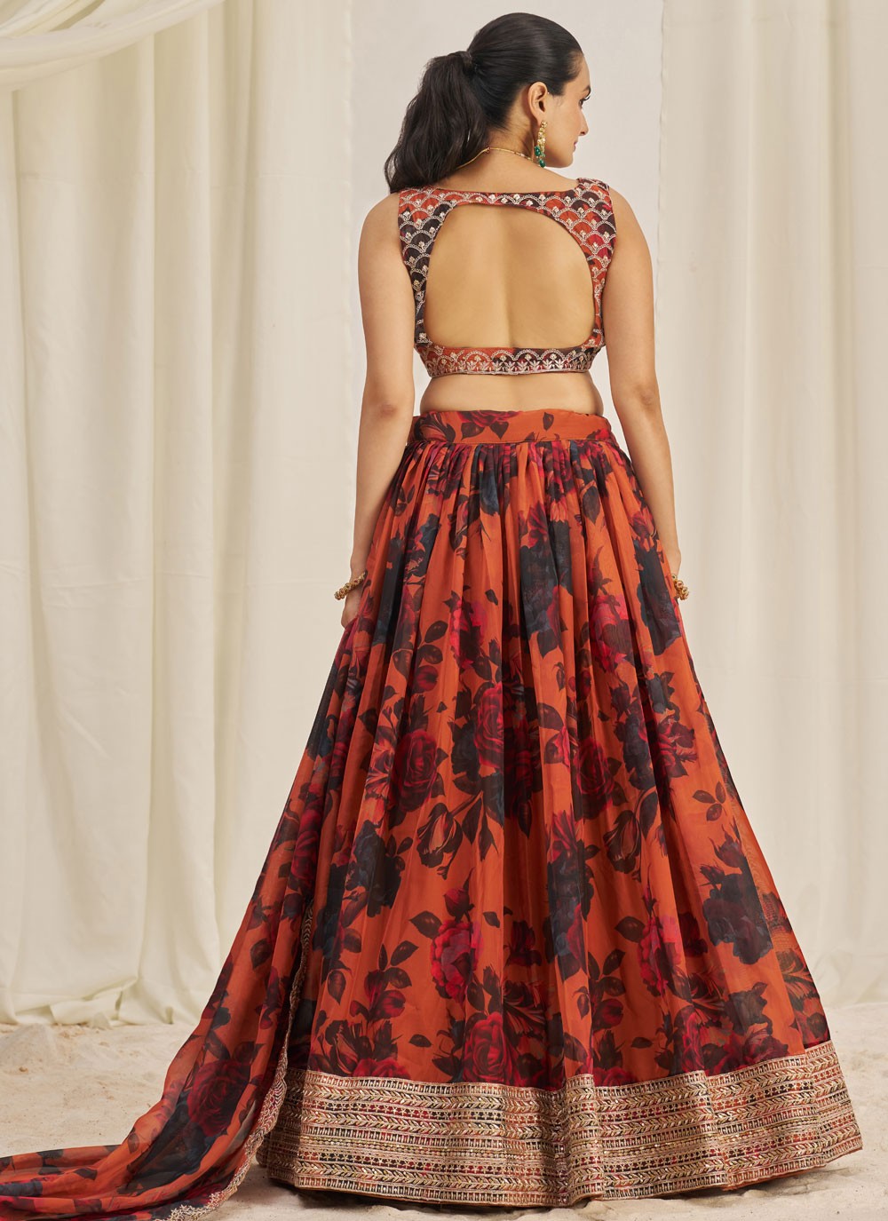 Dori Work Organza A - Line Lehenga - L2373