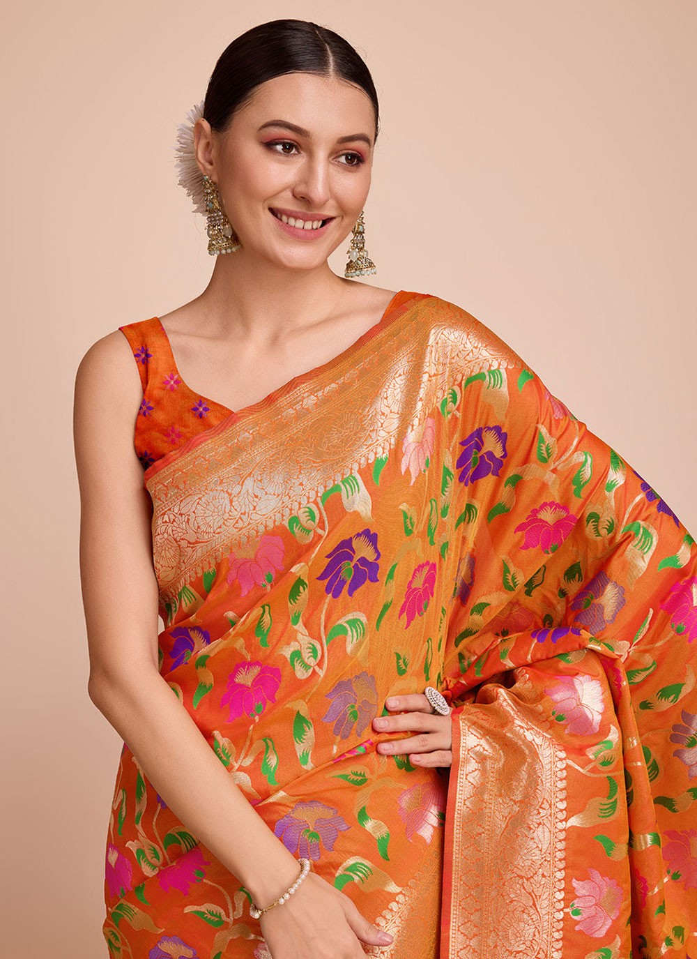 Classic Meenakari Paithni, Silk Saree - S6771