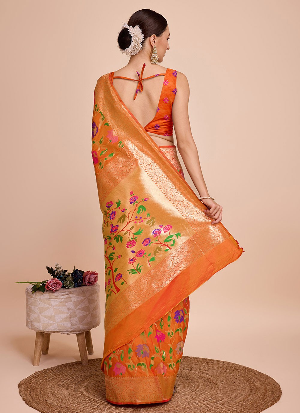 Classic Meenakari Paithni, Silk Saree - S6771