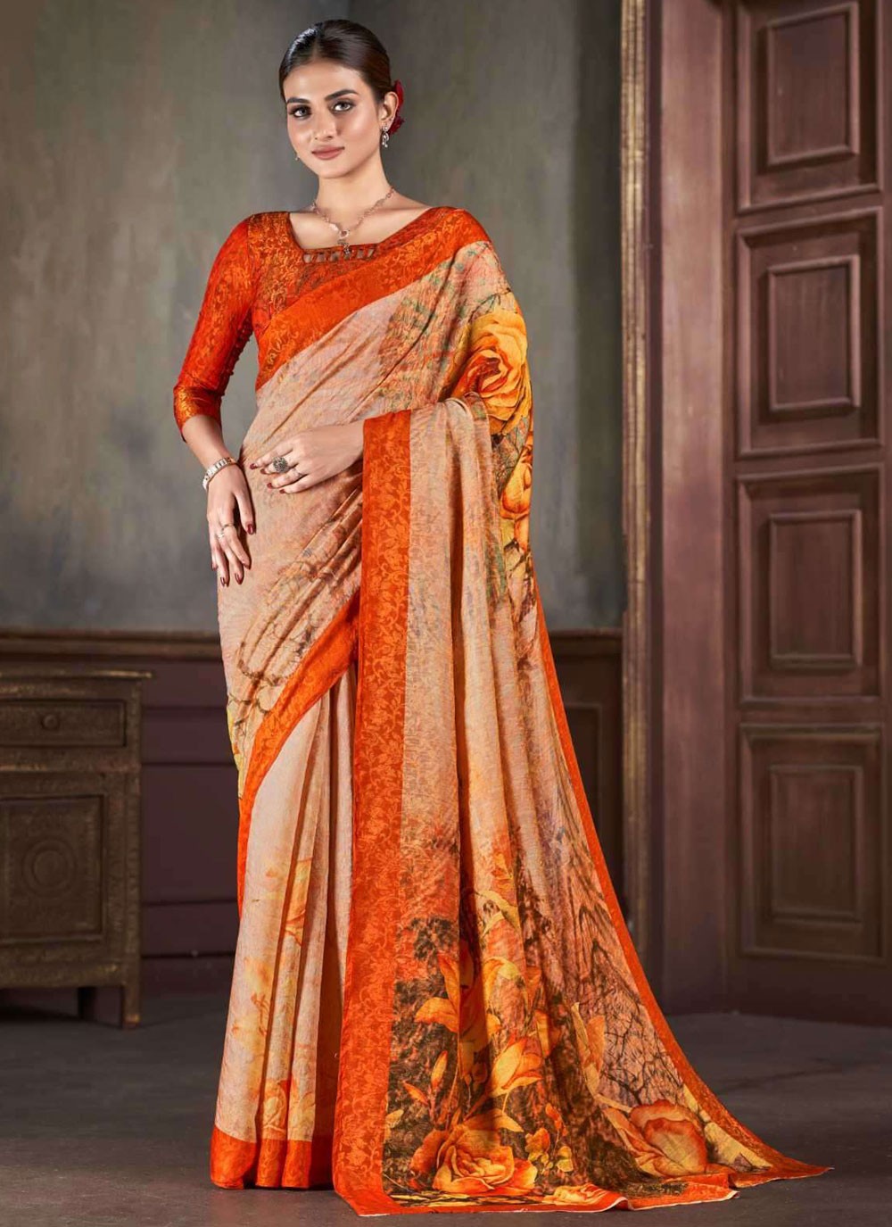 Classic Jacquard Work Silk Saree - S7402