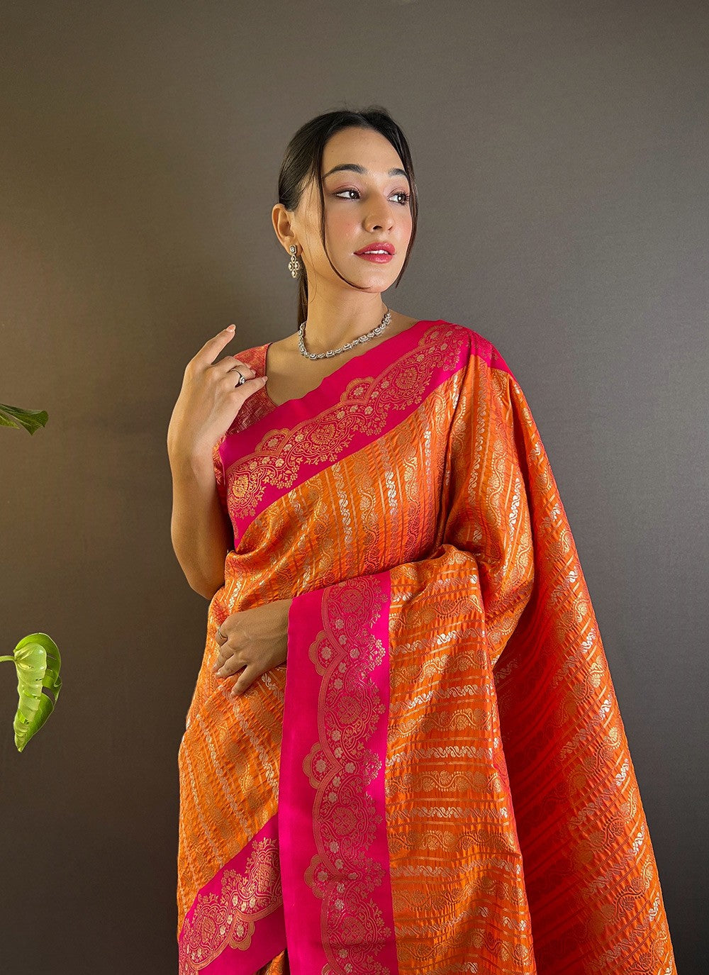 Traditional Weaving Zari Silk Saree - S7606