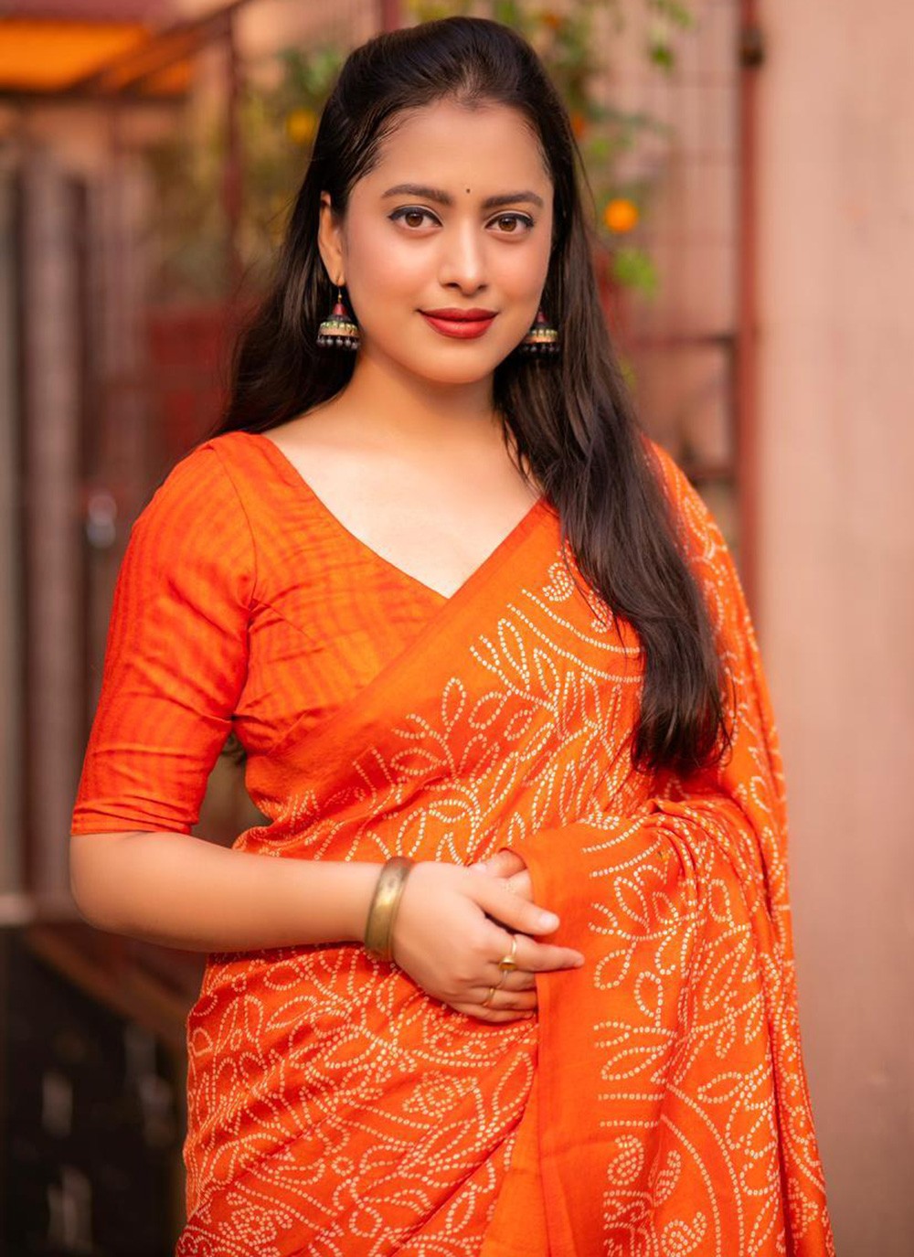 Trendy Digital Print Silk Blend Saree - S5734