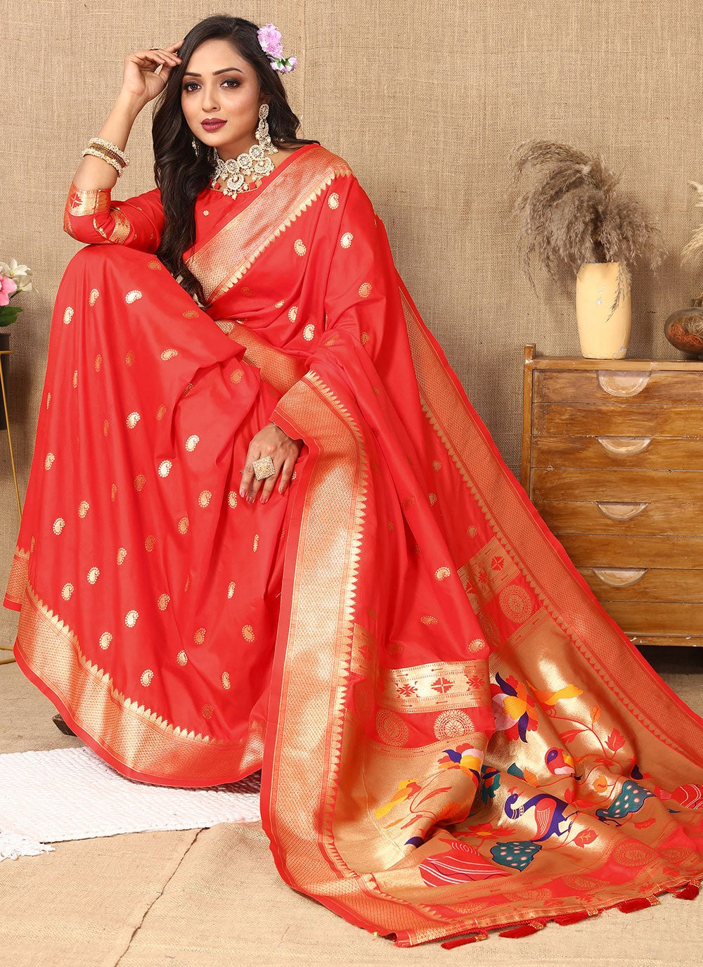 Classic Weaving Zari Silk Saree - S6196